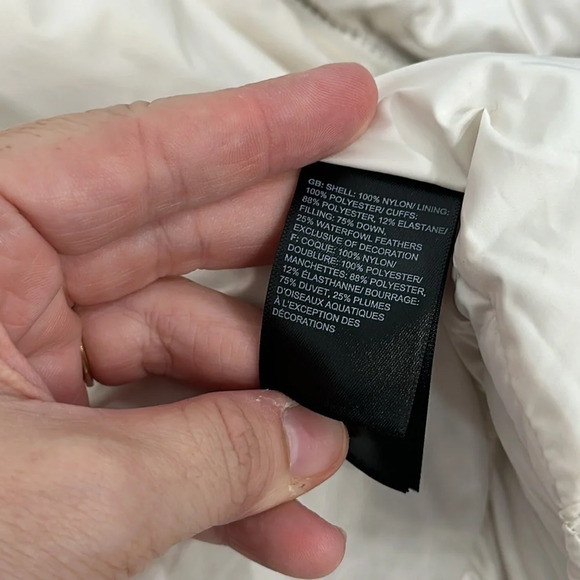 North Face Womens Acropolis Parka Small White‎ Down Puffer Gardenia Outdoor Hood - Picture 3 of 9